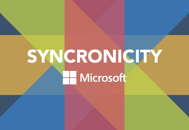 Event themed branding for a corporate event for Microsoft.